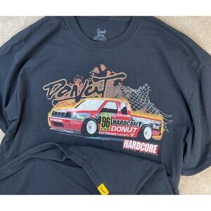 Donut Hardcore Division T-Shirt Racing Graphic Tee Crewneck Short Sleeve Men XL